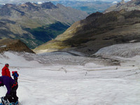 Glacier travel on Gran Paradiso